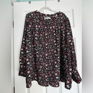 LOFT Black Floral Women's Blouse
